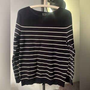 H&M Black and White Striped Sweater